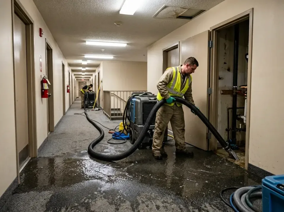 multi-unit-apartment-hallway-f-005 — frequently asked questions, Emergency Burst Pipe Water Extraction & Removal in Ellswort…